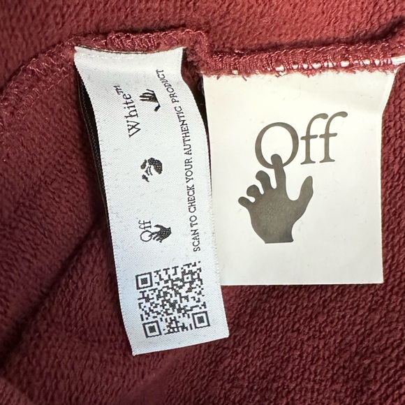 Off-White Thunder Cotton Sweater with front and back print size XS (unisex) - Picture 11 of 14